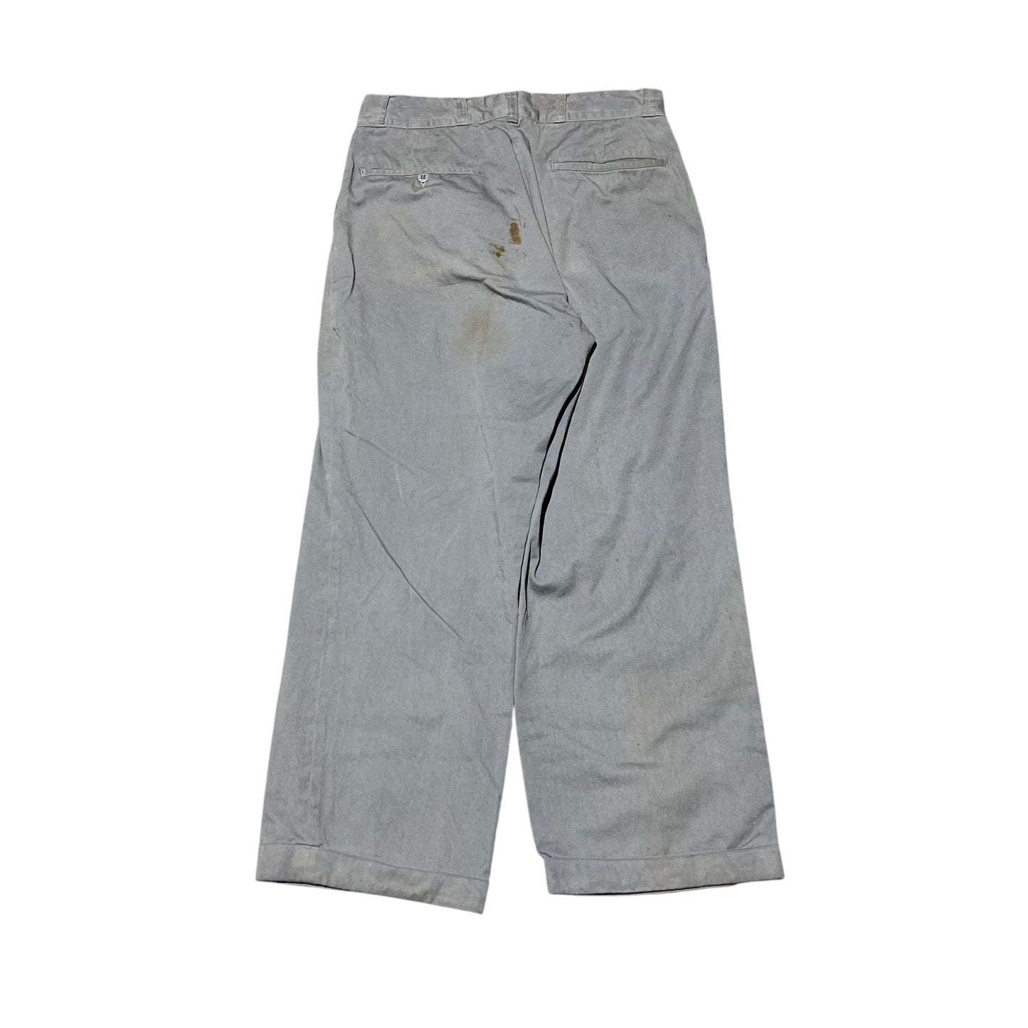 1950s Gray sail cloth chino work pants (30w)