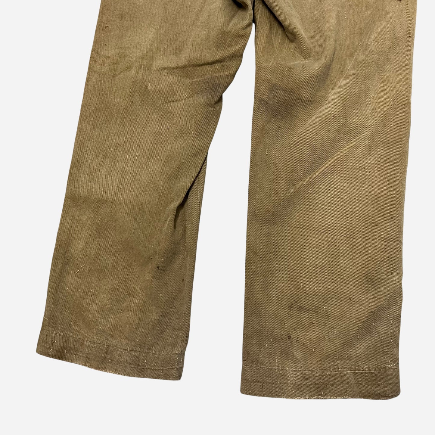 1920s Tan light cotton button fly pants (30w)