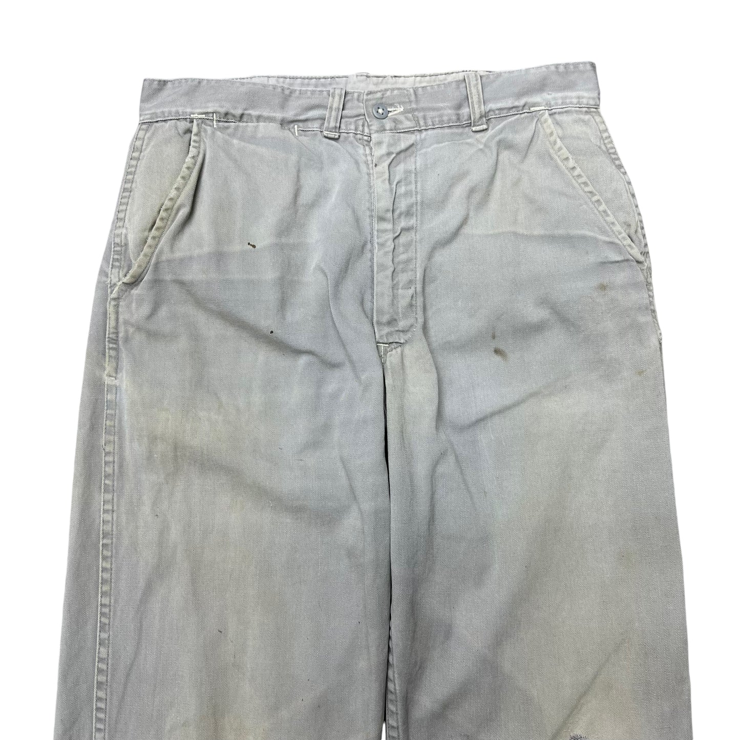 1950s Grey sail cloth work pants (30w)