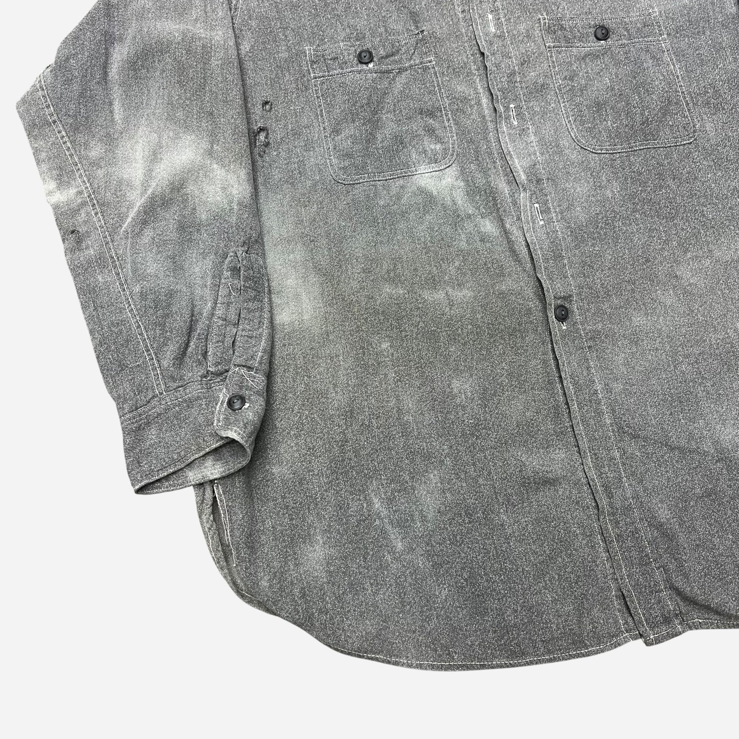 1950s Salt & pepper chambray work shirt (L/XL)