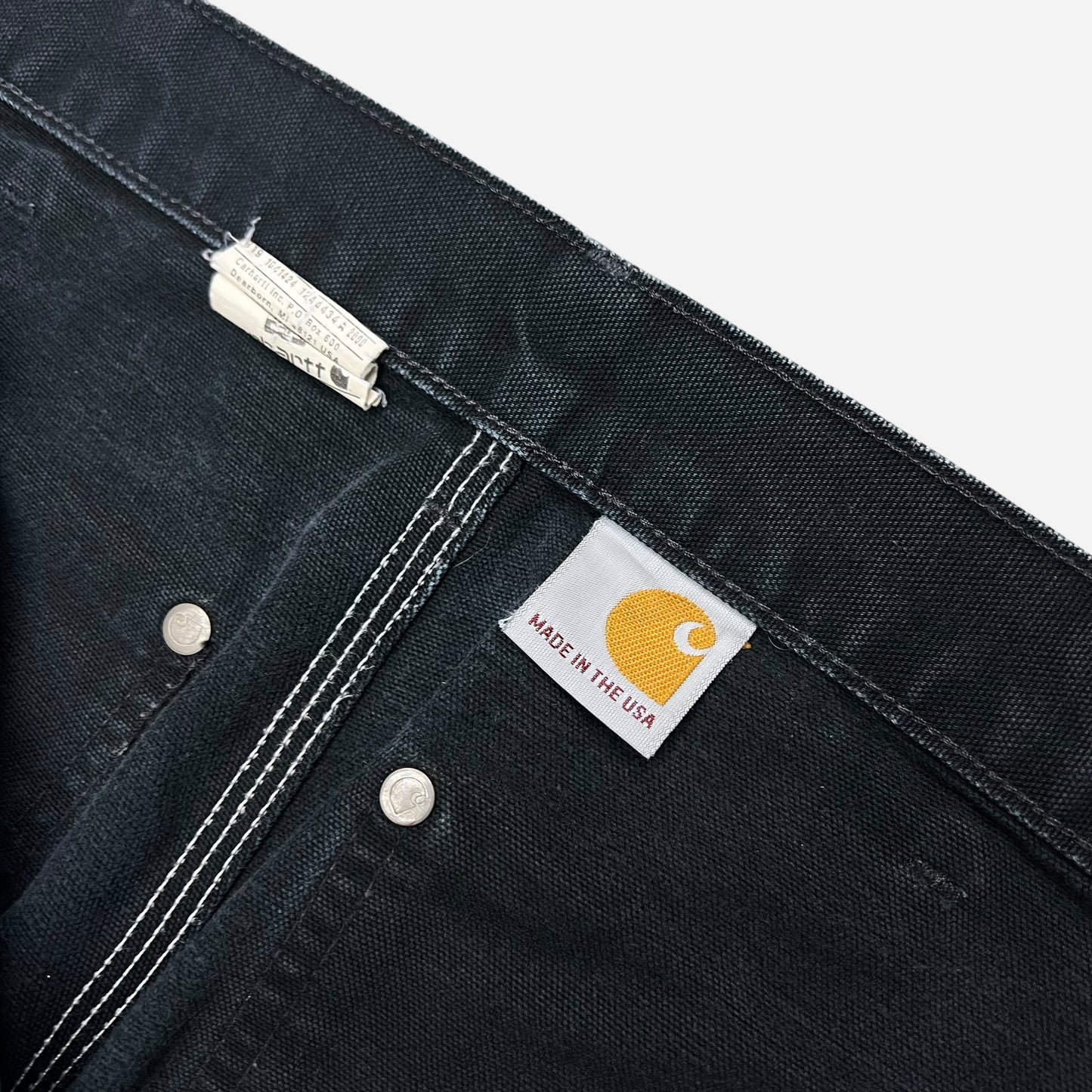 1990s Black Carhartt double knee pants (32w)