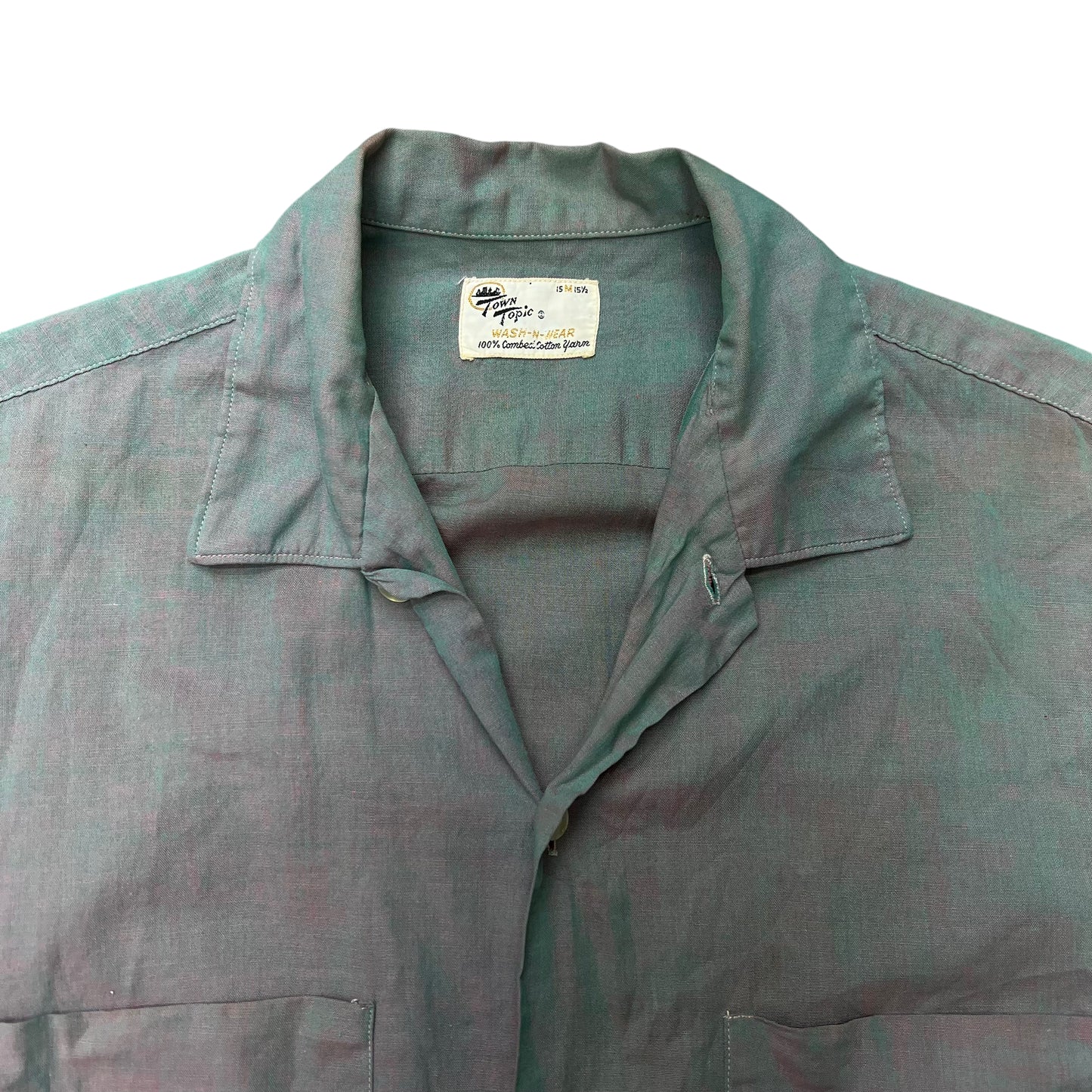 1960s Town Topic iridescent open collar shirt (S/M)
