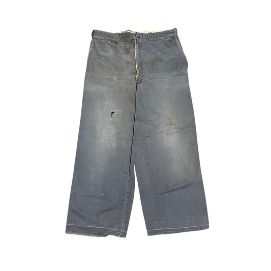 1950s Dark gray chino work pants (34w)
