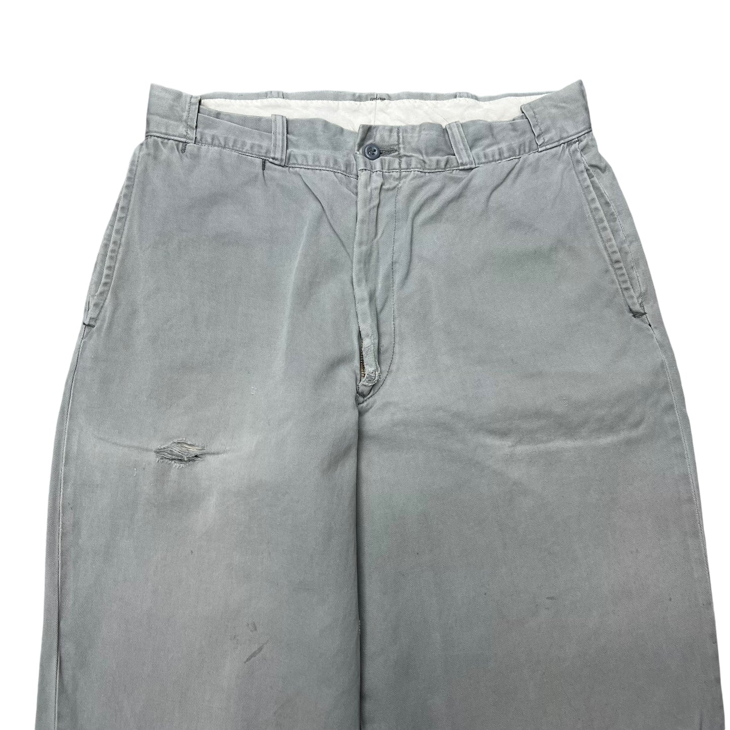 1950s Sail cloth grey chino work pants (30w)