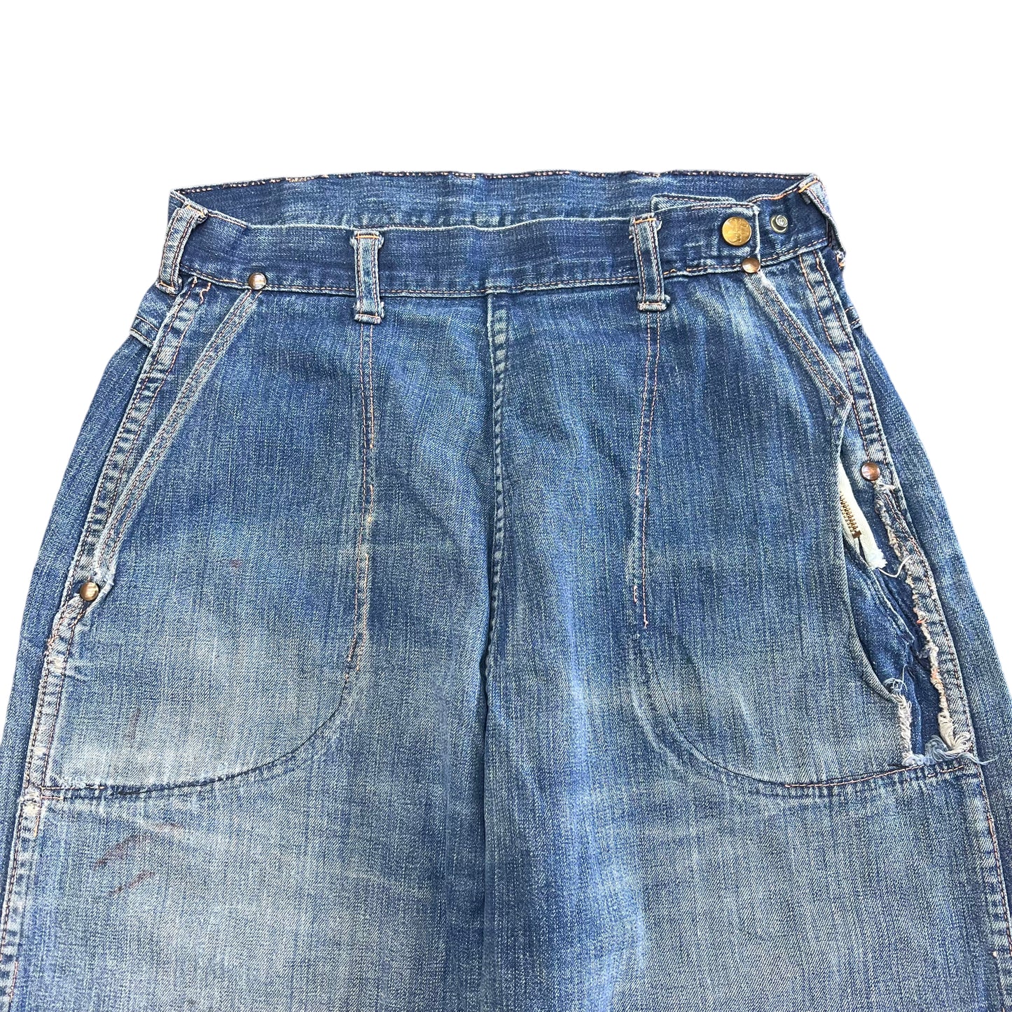 1950s Blue Bell women’s side zip jeans (26w)