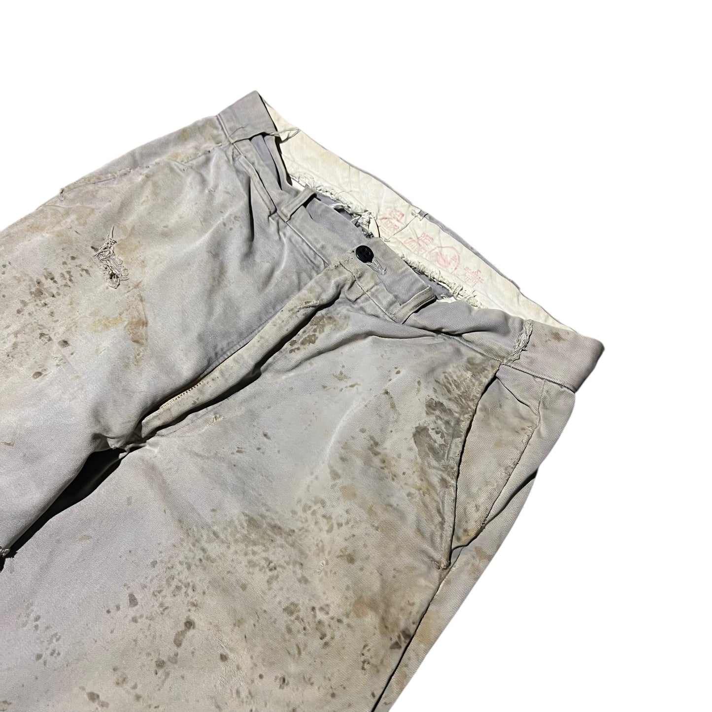 1950s Gray distressed Red Camel chino work pants (32w)