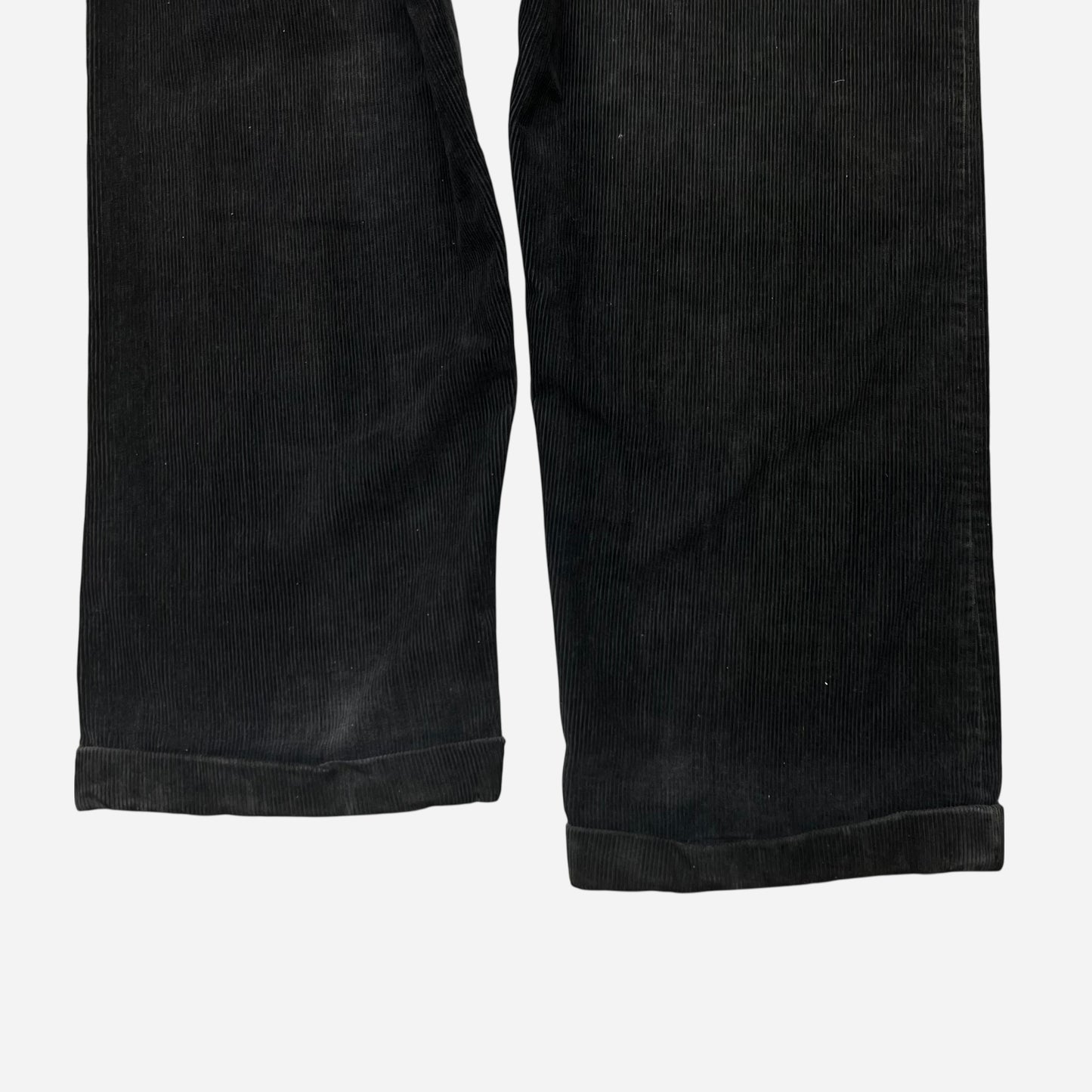 1950s Black thick wide leg corduroy pants (38w)