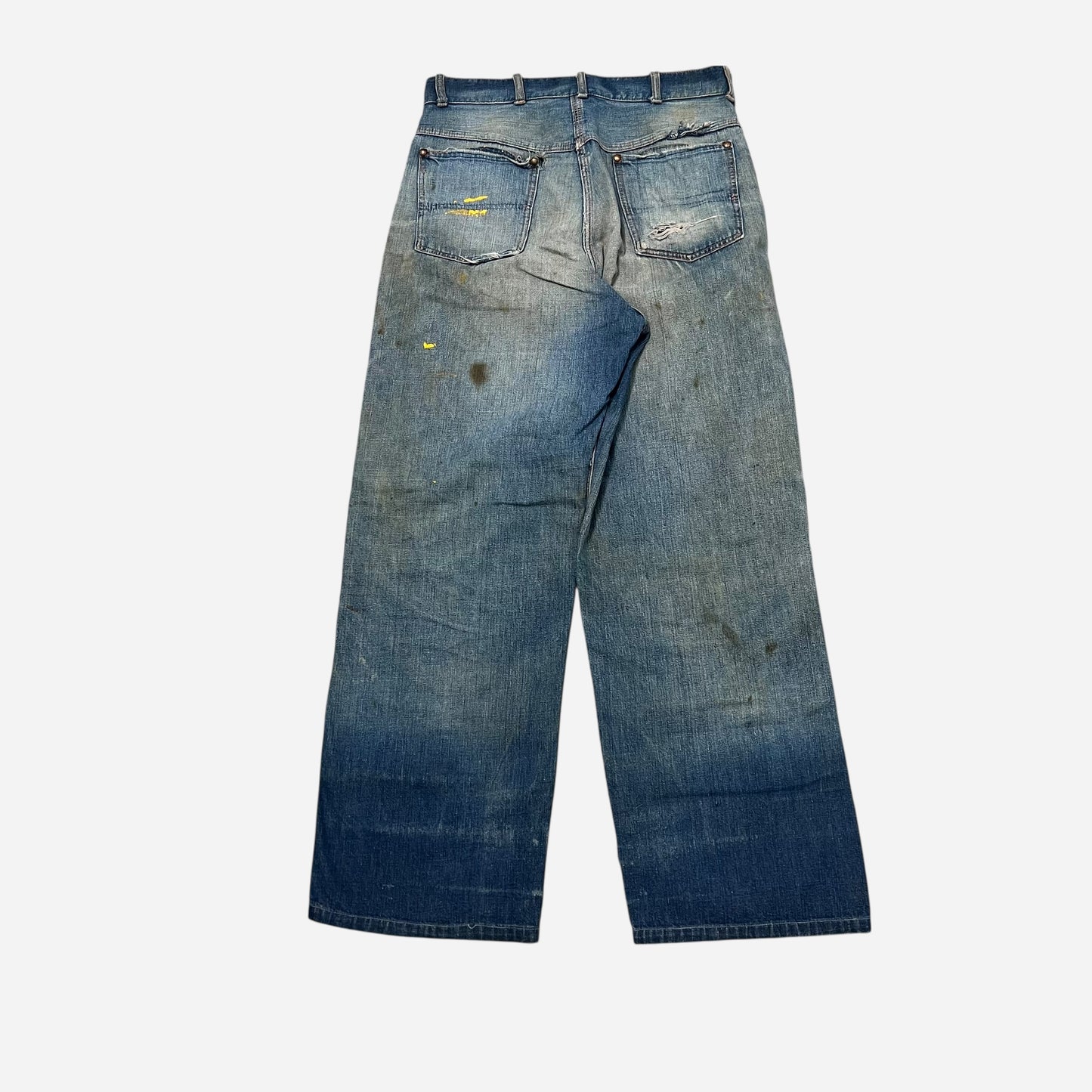 1940s Donut button fly paint splatter jeans (28w)