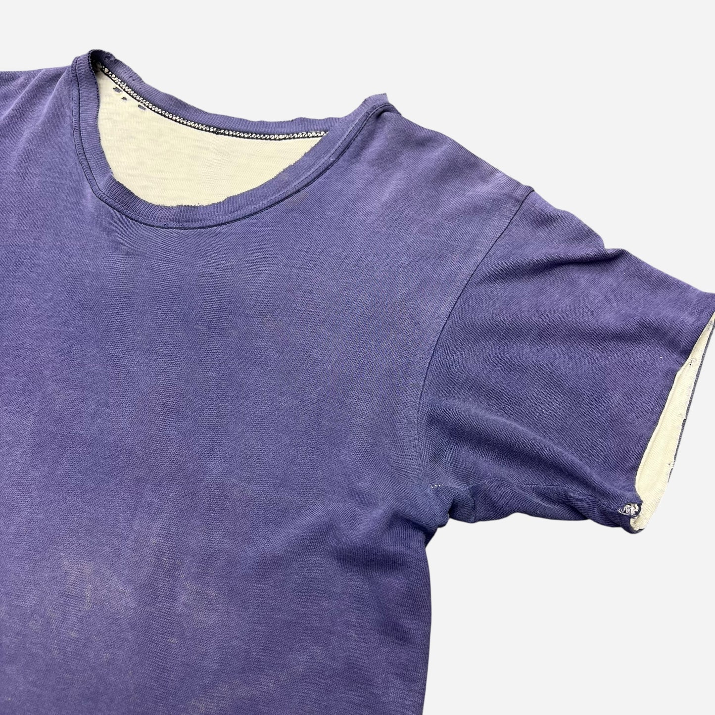 1950s Blue cotton double face gym t shirt (M)