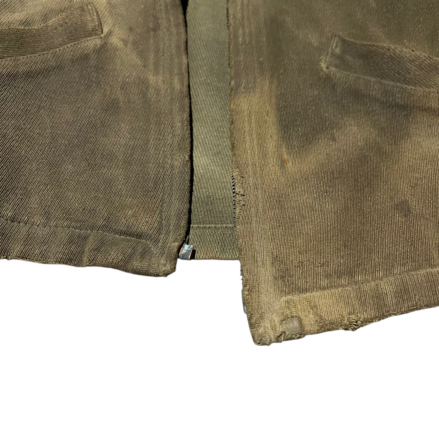 1940s N&W Turner Togs green sun faded whipcord jacket (S)