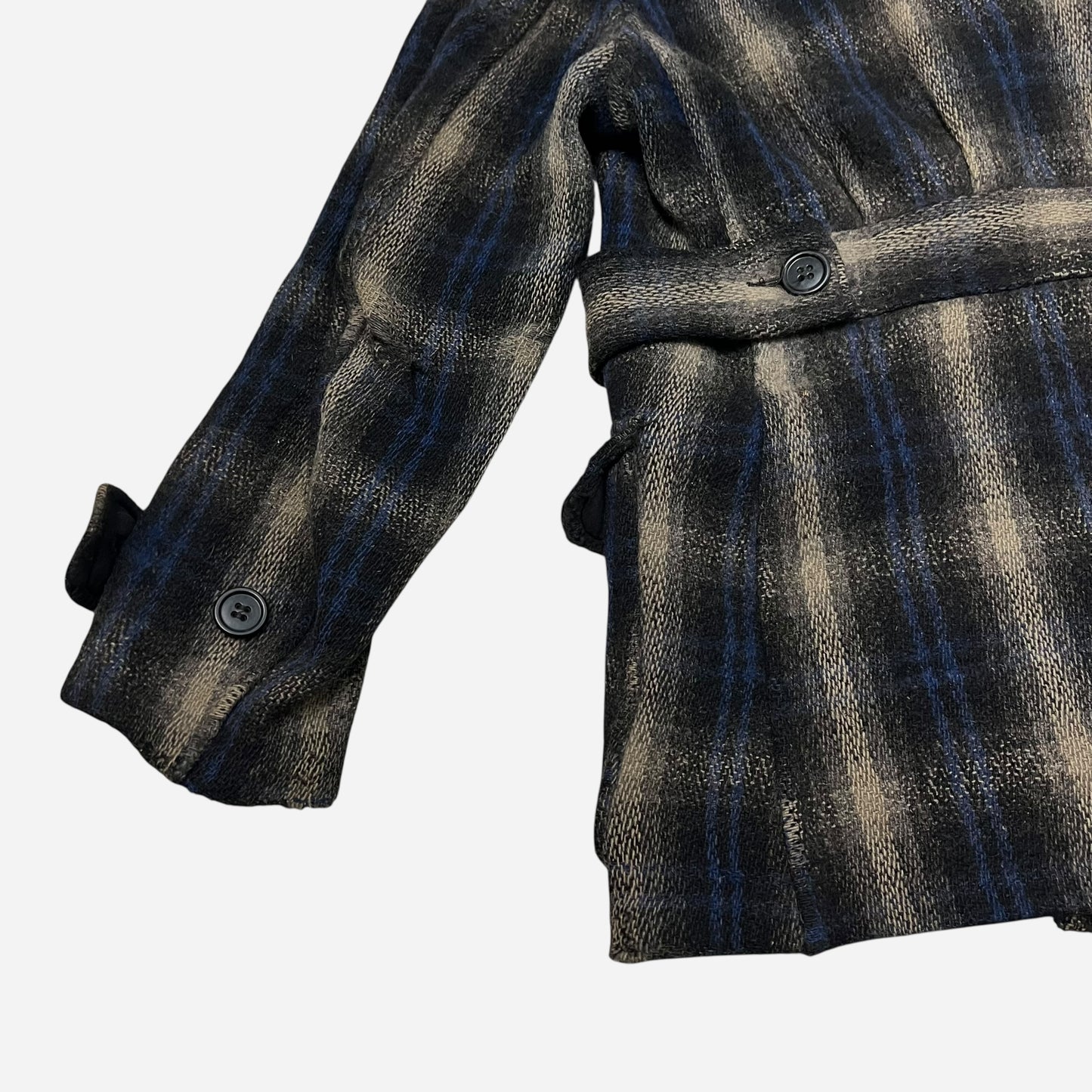 1940s Wearwell double breasted belted mackinaw wool coat (L)