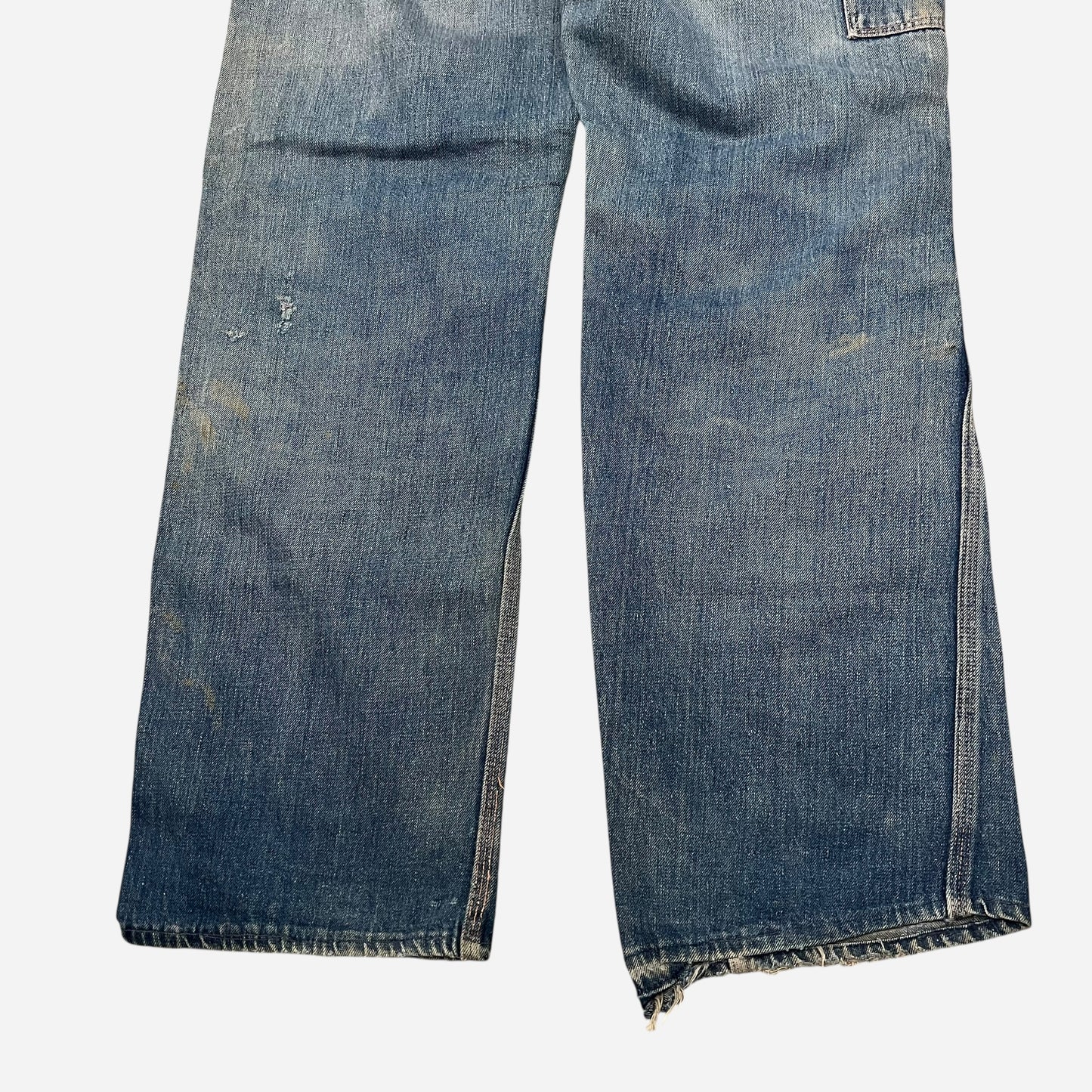 1950s Repaired patchwork jeans (30w)