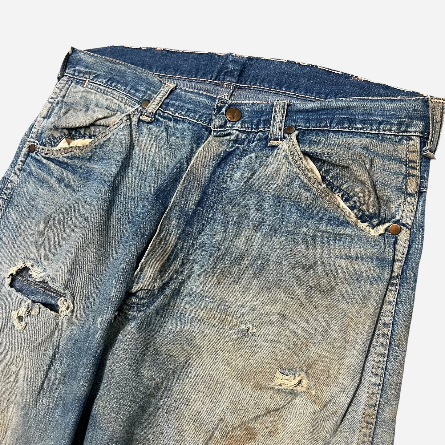 1950s Sanforized distressed jeans (32w)