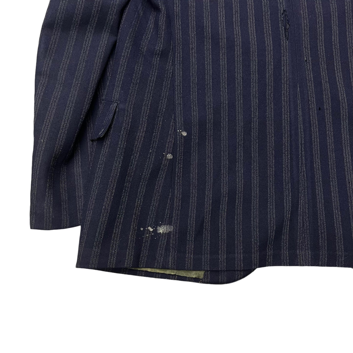 1910s 1920s Two piece pinstripe navy suit (42/ML)