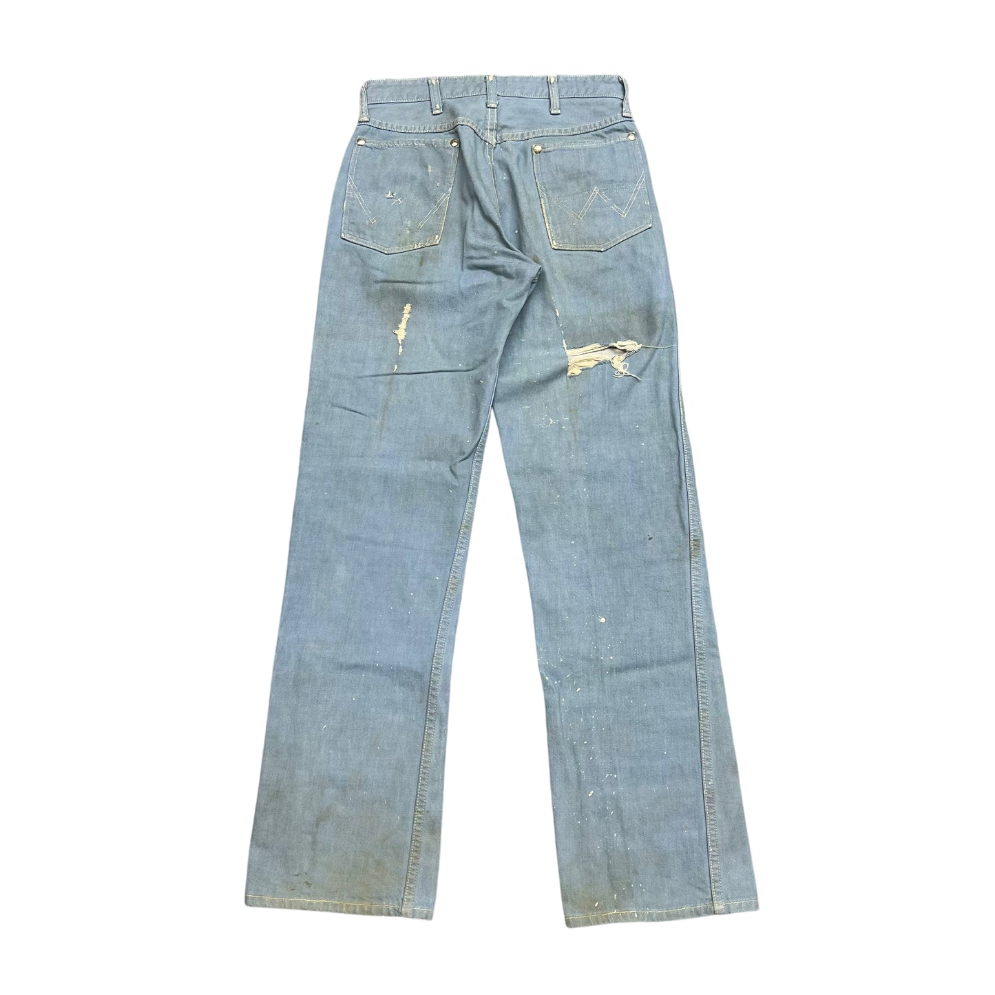 1950s Wrangler Blue Bell light blue denim repaired (28w)
