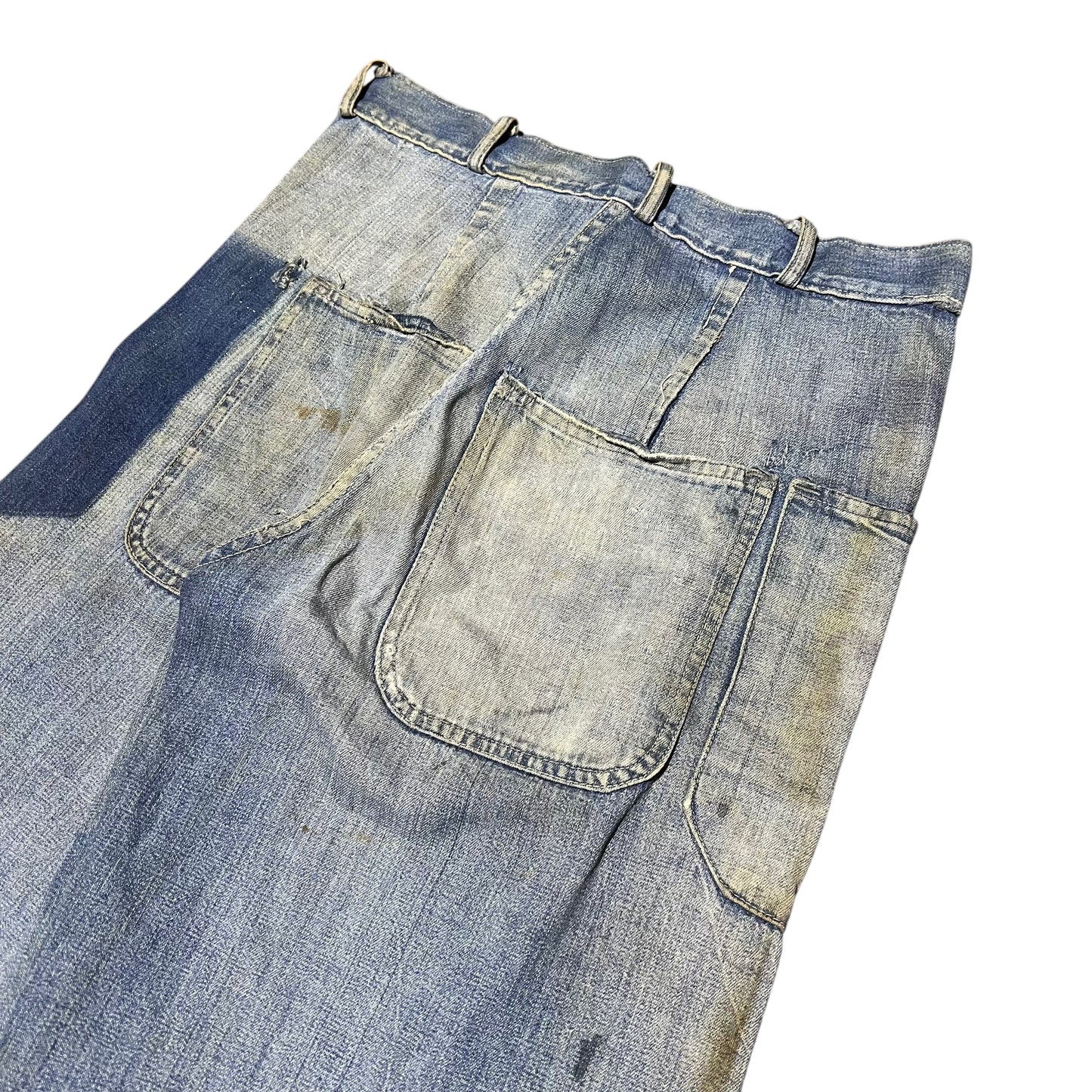 1940s WWII USN 1st pattern denim dungarees (28w)