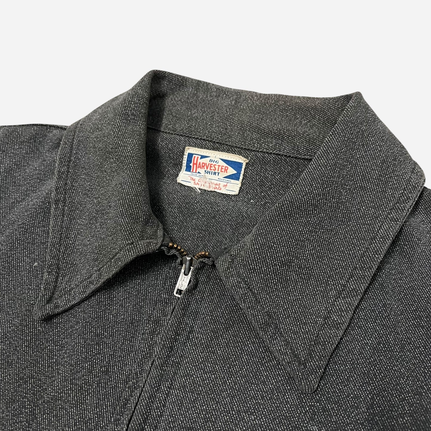 1950s Harvester brand salt and pepper cotton work jacket (XL)