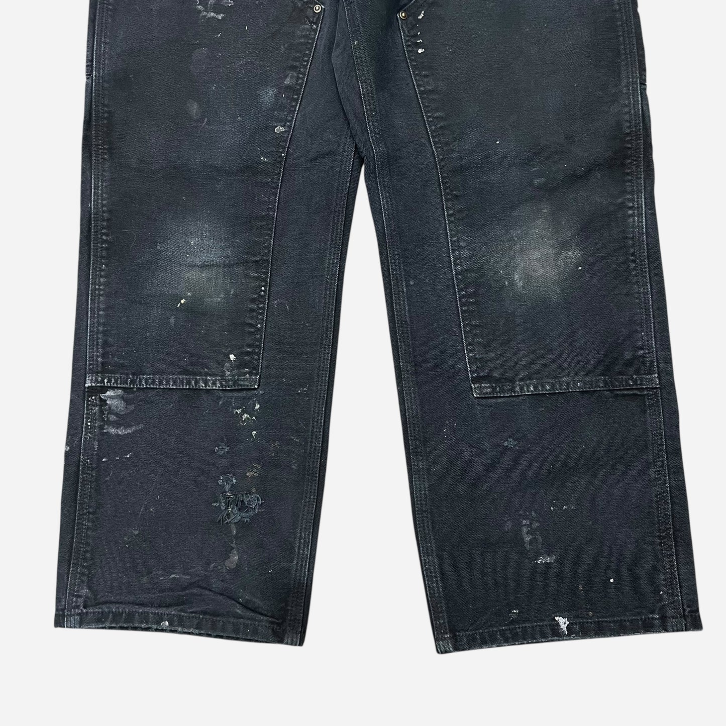 2000s Black Carhartt double knee pants (33w)