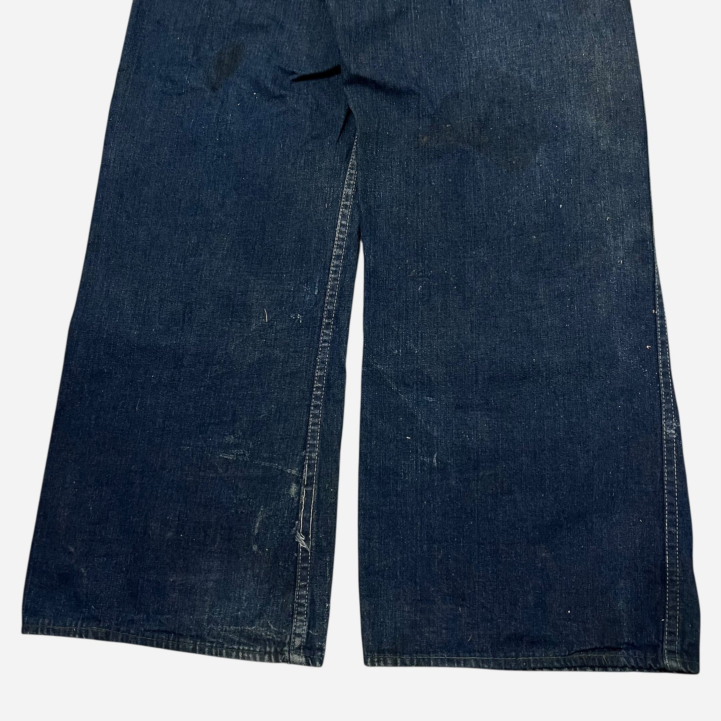 1940s Anvil dark denim lace back jeans (28w)