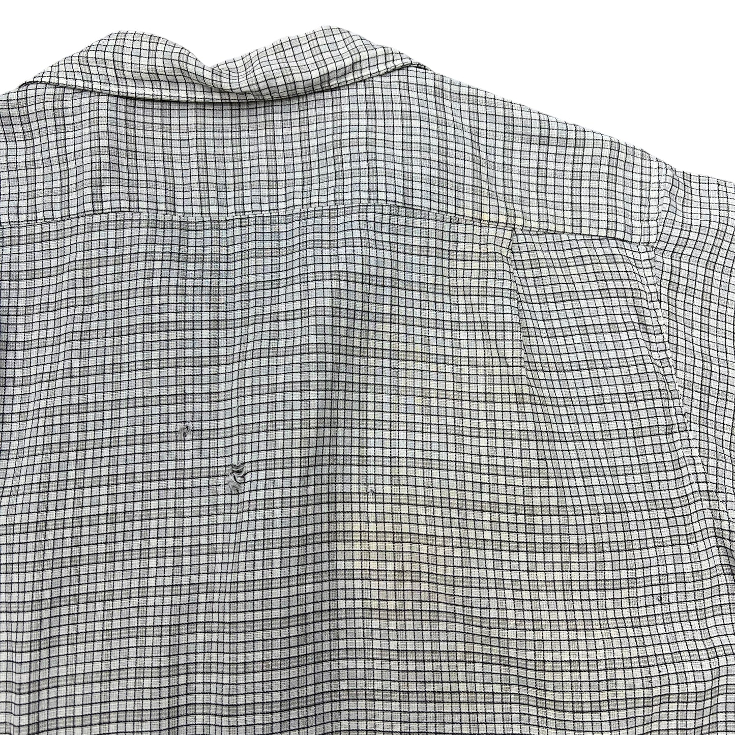 1960s Archdale grid pattern cotton loop collar shirt (L)