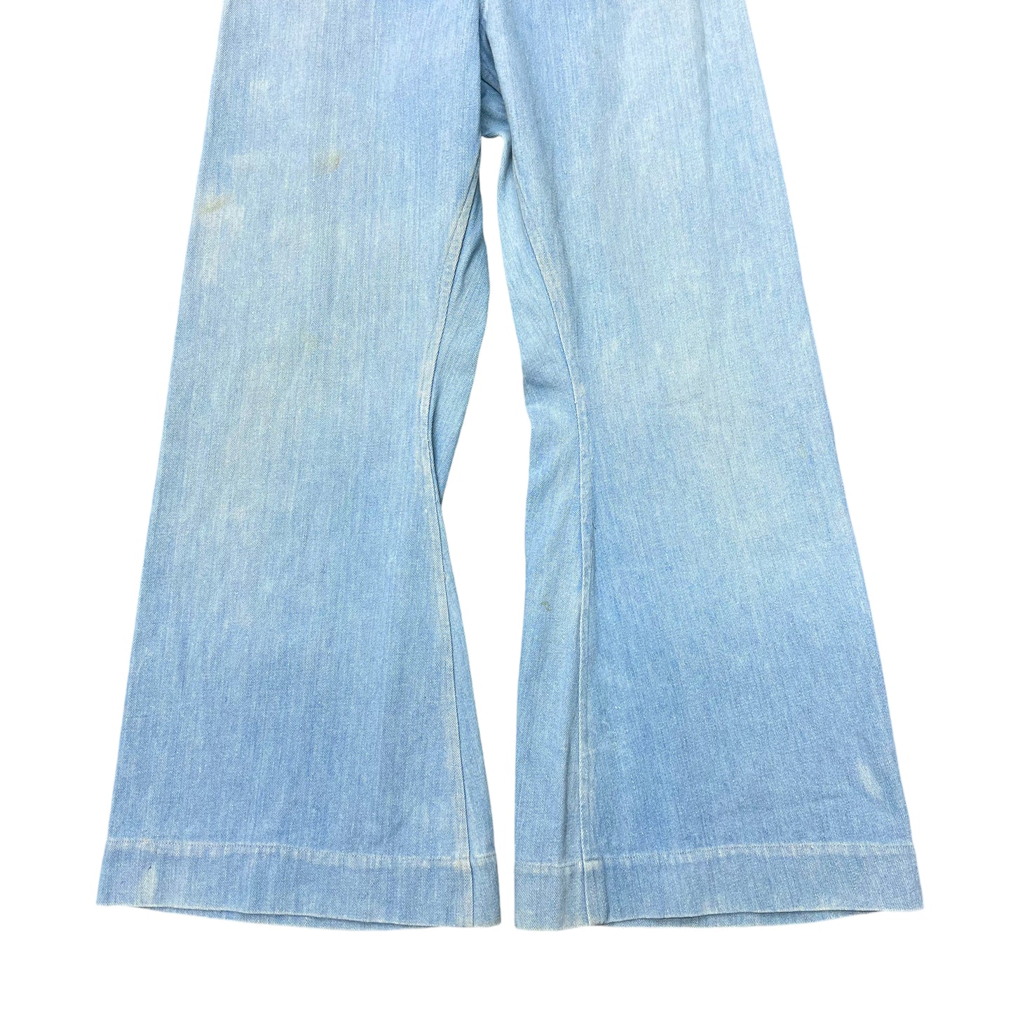 1940s 1950s Women’s Light blue selvedge denim flared sailor jeans (24w)