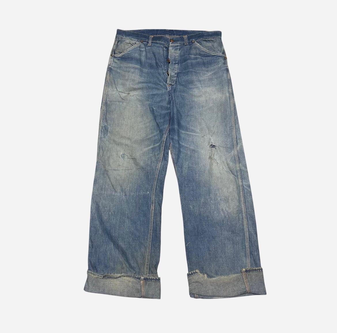 1940s Big Mac donut button fly denim jeans (34w)