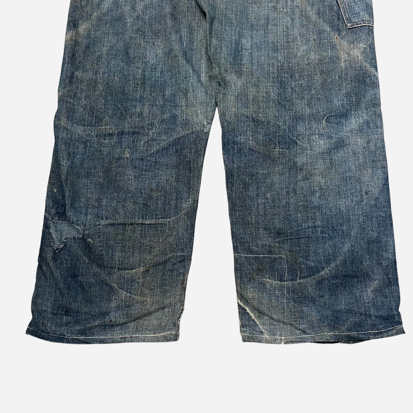 1920s Train button overalls “triple stitch seam” (36w)