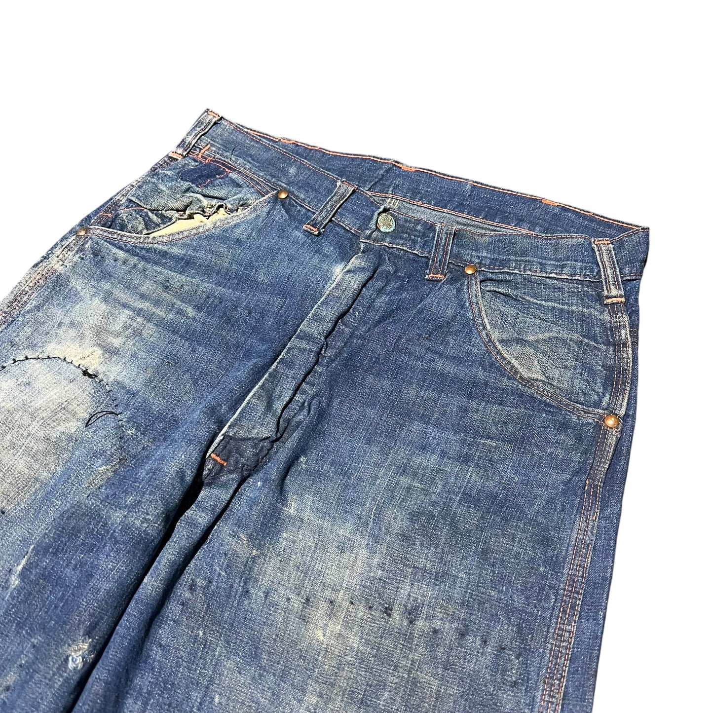 1950s Repaired carpenter jeans (30w)
