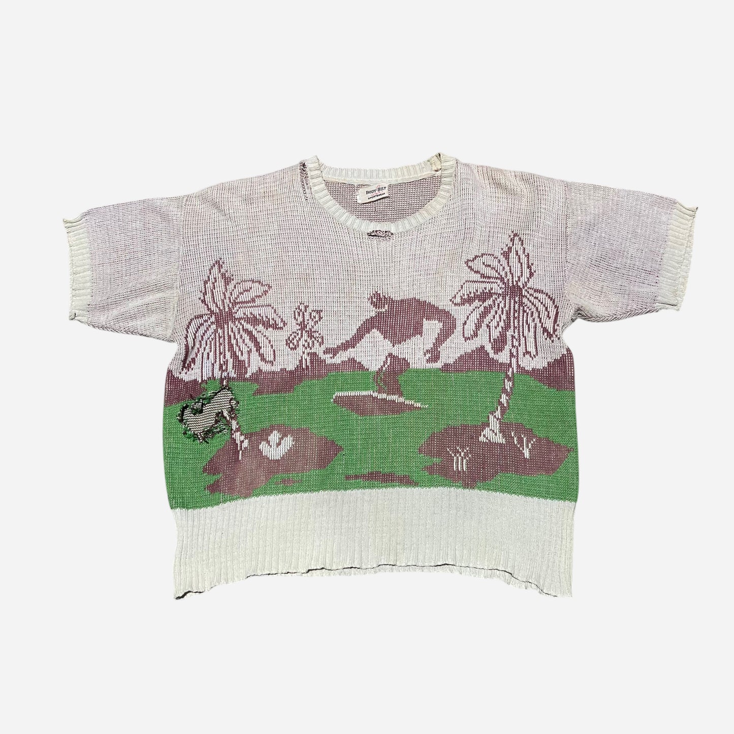 1940s Surfer novelty print knit shirt (M)