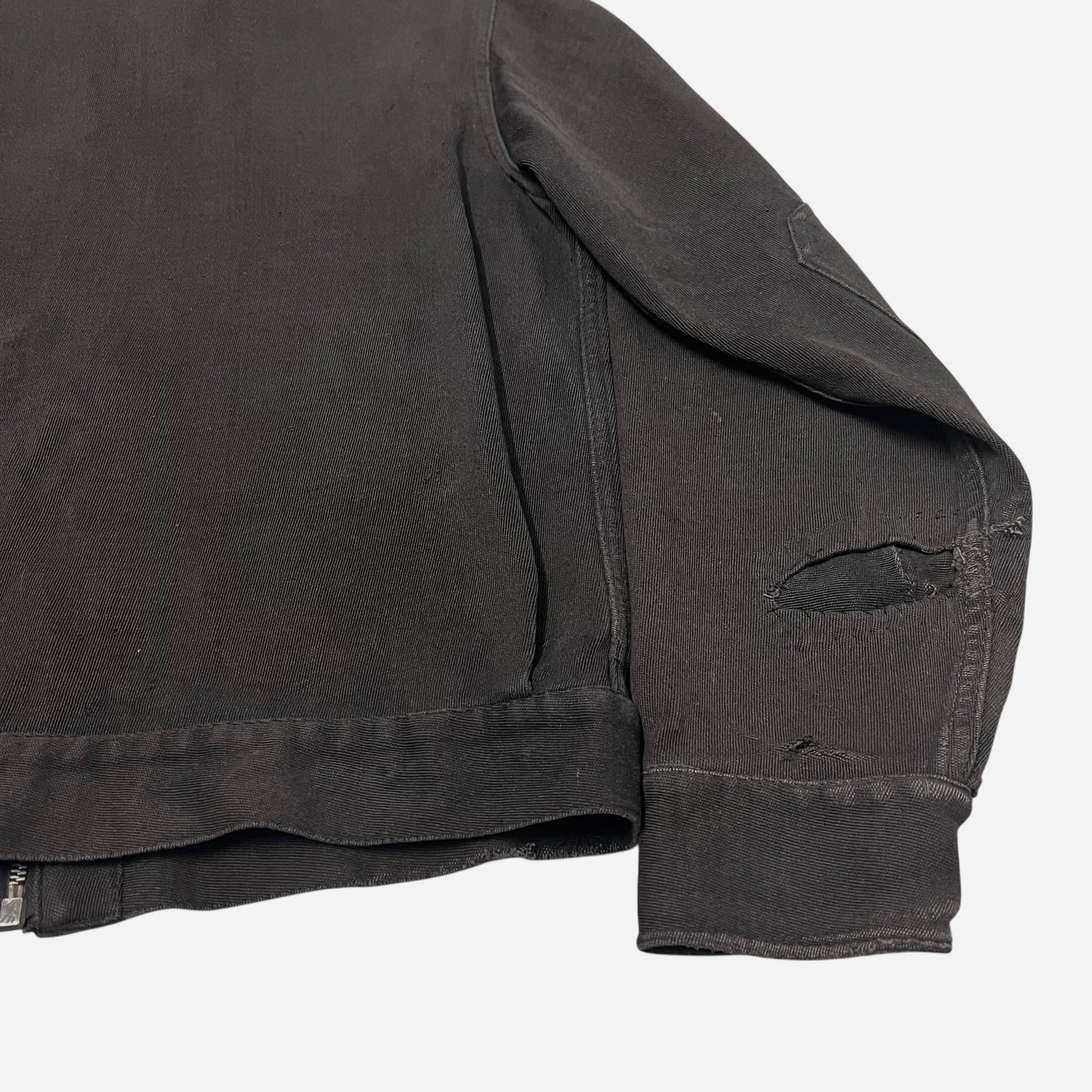 1950s Black/gray Lee cotton whipcord boxy work jacket (M/L)