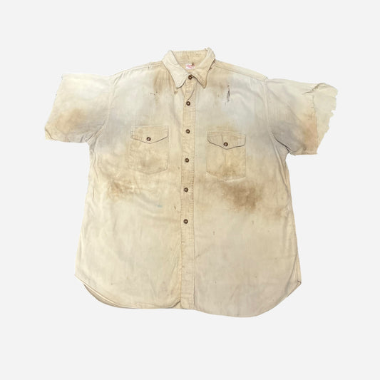 1940s Trout master khaki work shirt (XL)