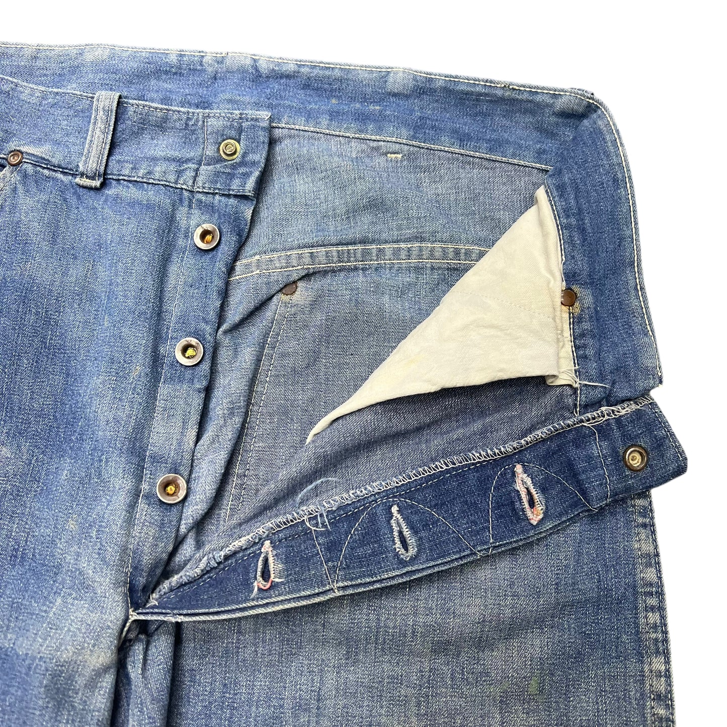1940s Unbranded donut button fly denim jeans (30w)