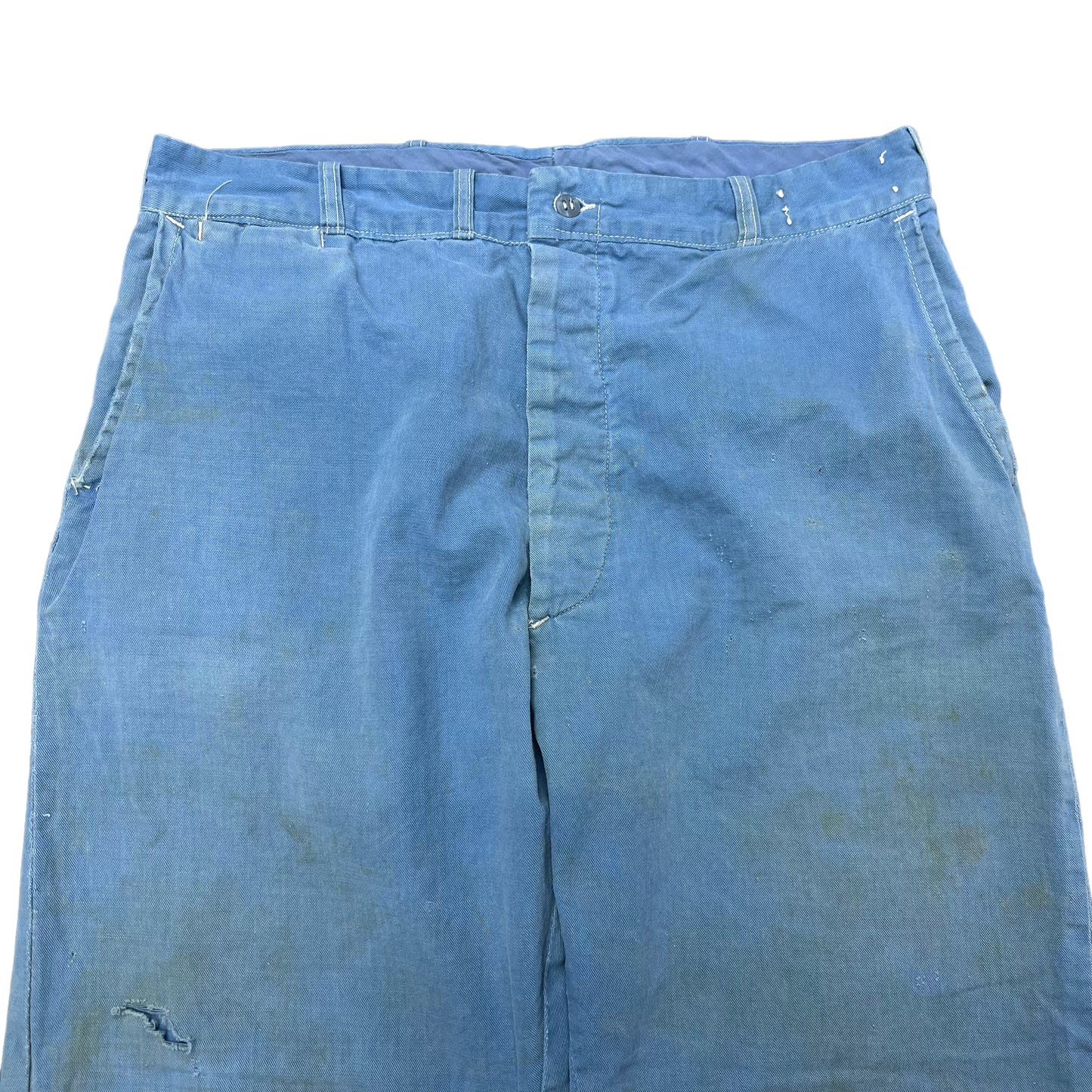 1940s Blue cotton work pants (34w)