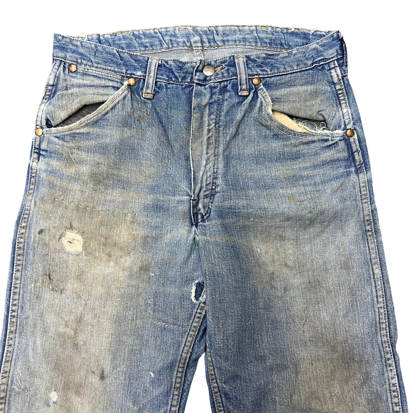 1950s Wrangler Blue Bell distressed cowboy denim jeans (30w)
