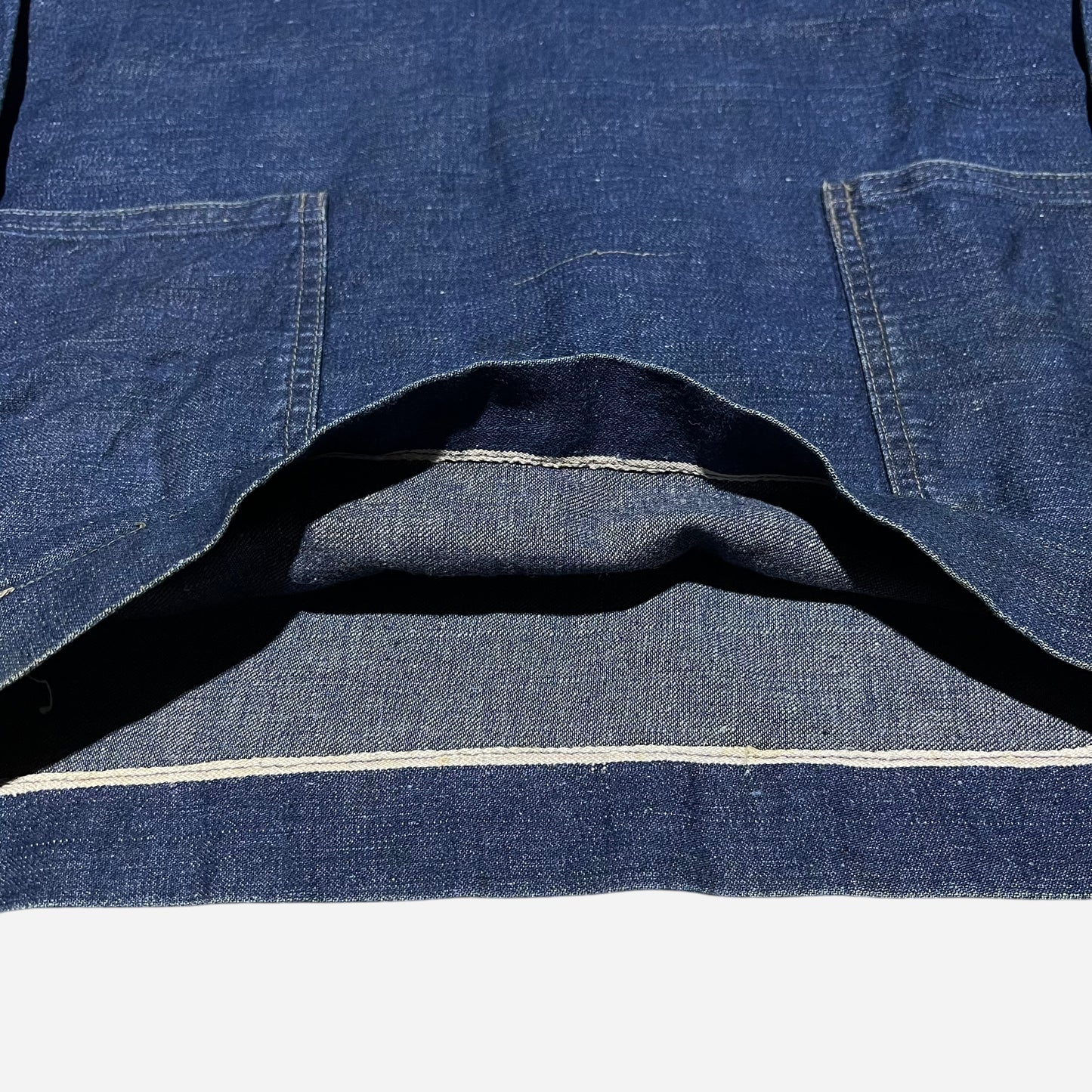 1910s WW1 Model USN denim selvedge shawl collar pull over shirt (S)
