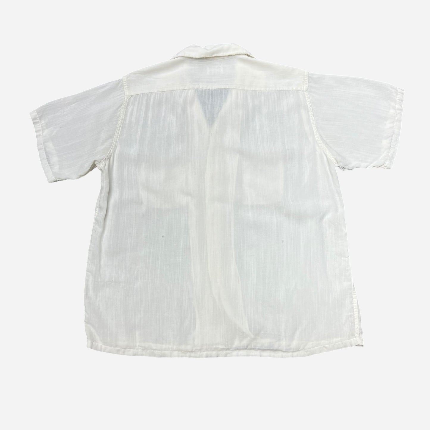 1950s Penneys Topflight rayon/cotton loop collar shirt (M)