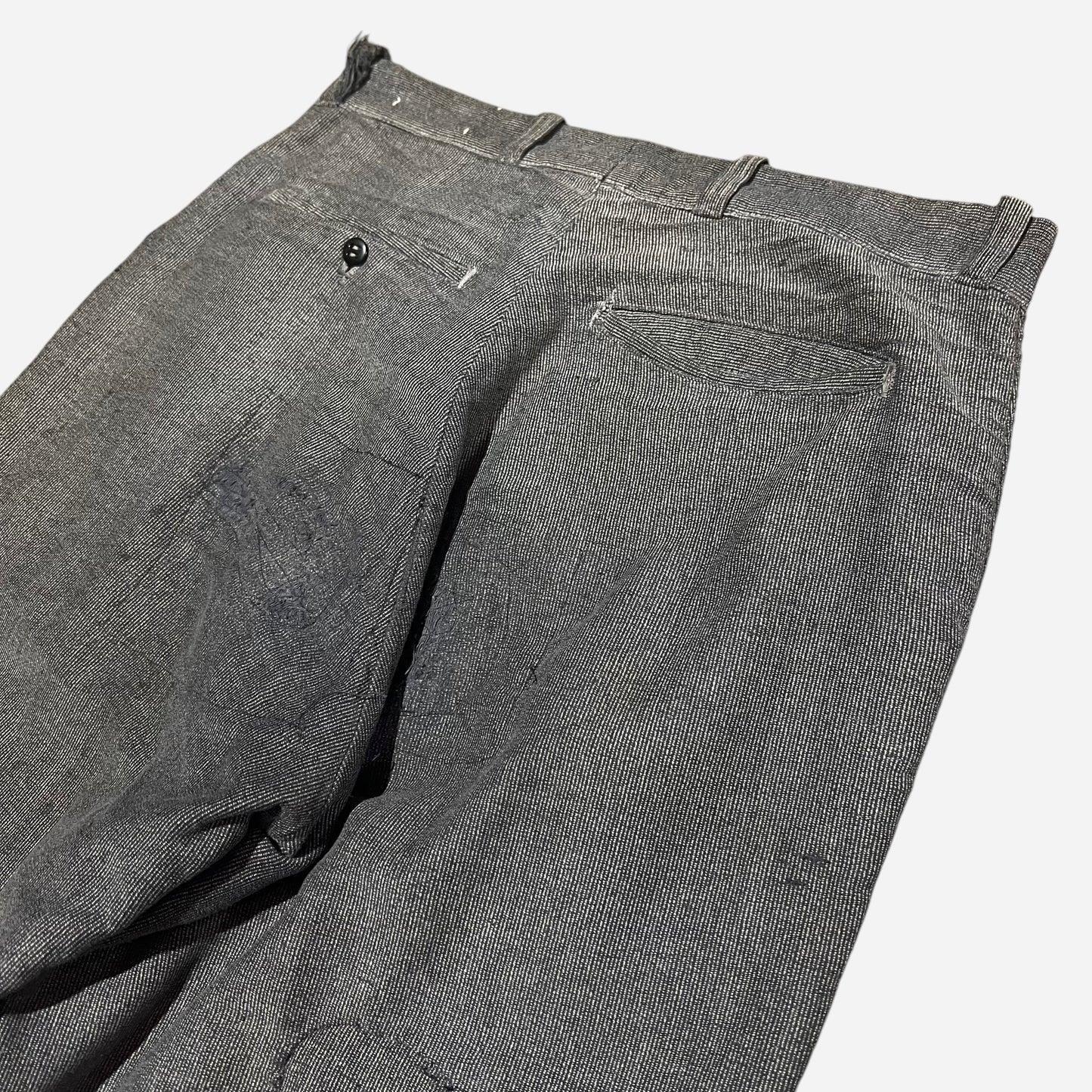 1940s Stifel moleskin salt and pepper work pants (30w)