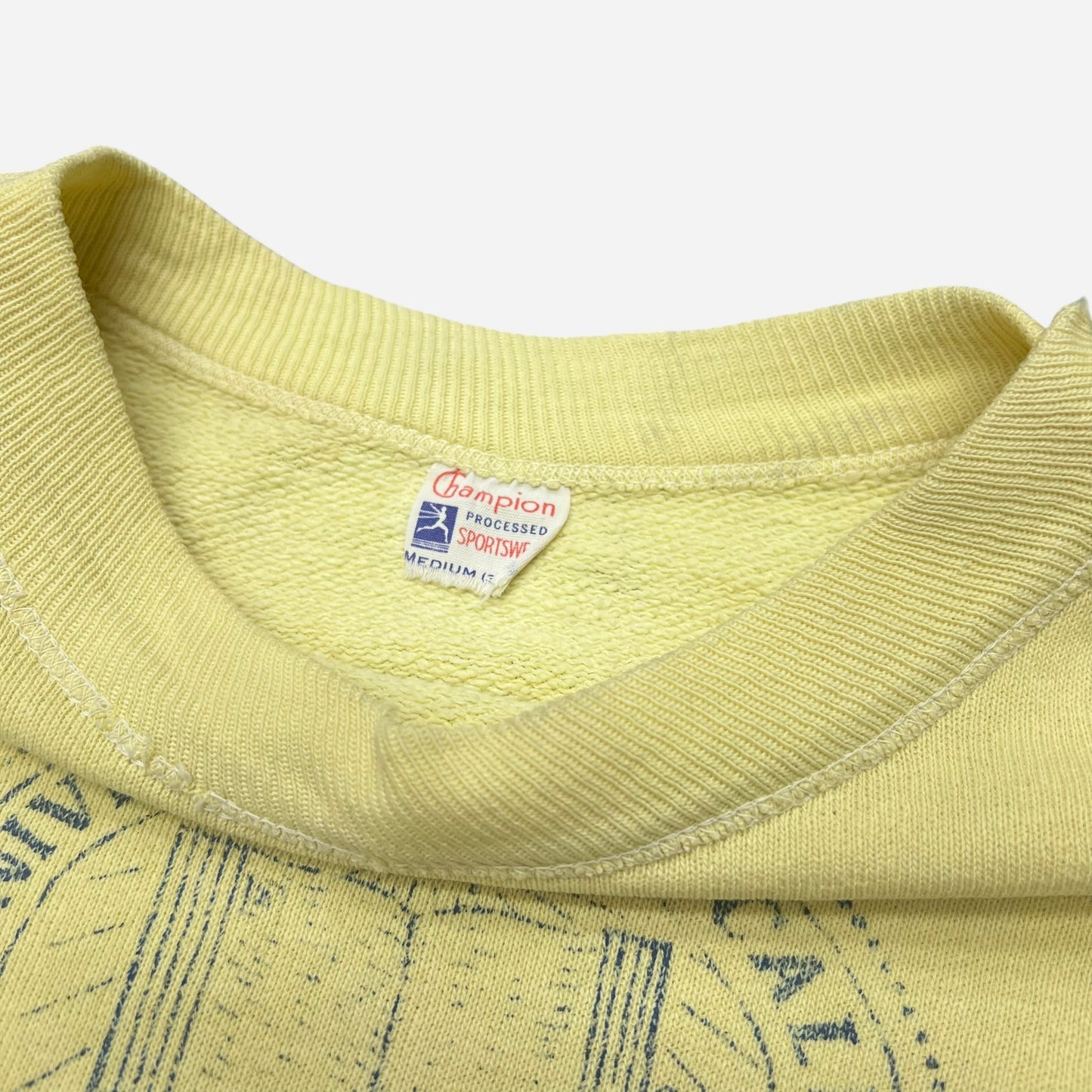 1950s Champion running man California collegiate yellow sweat (M)