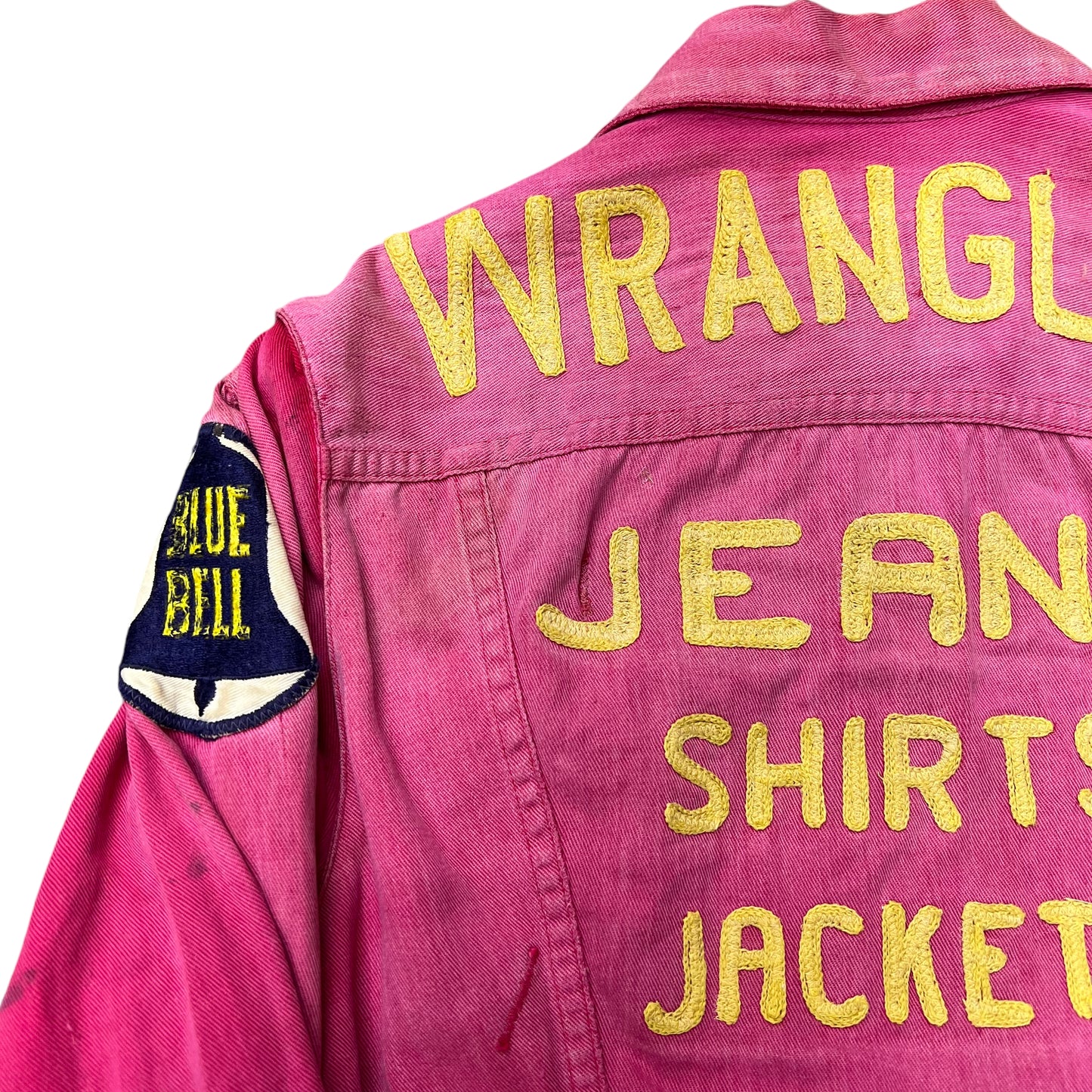 1950s Wrangler Blue Bell red chain stitched rodeo champion jacket (38)