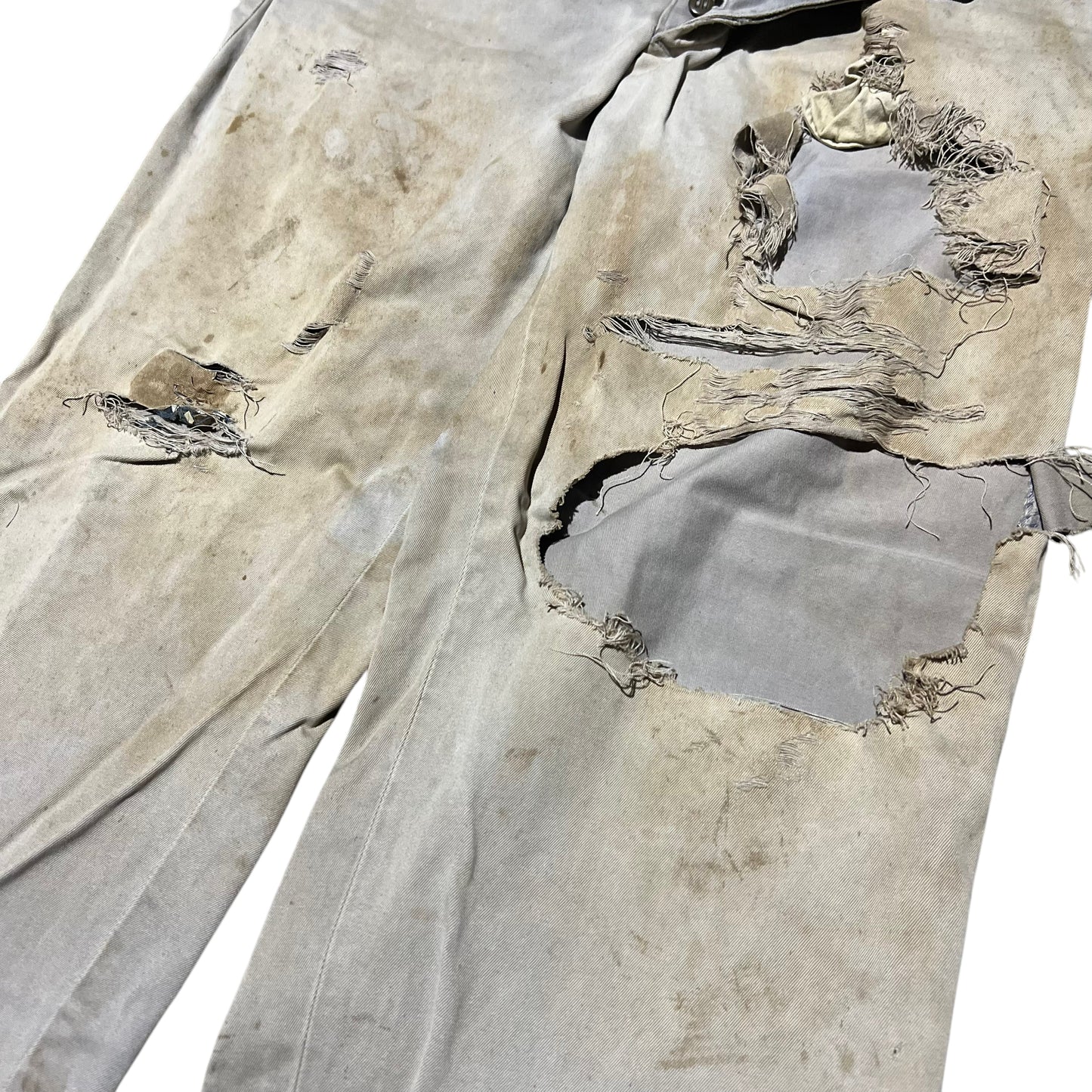 1950s Grey button fly chino work pants (30w)