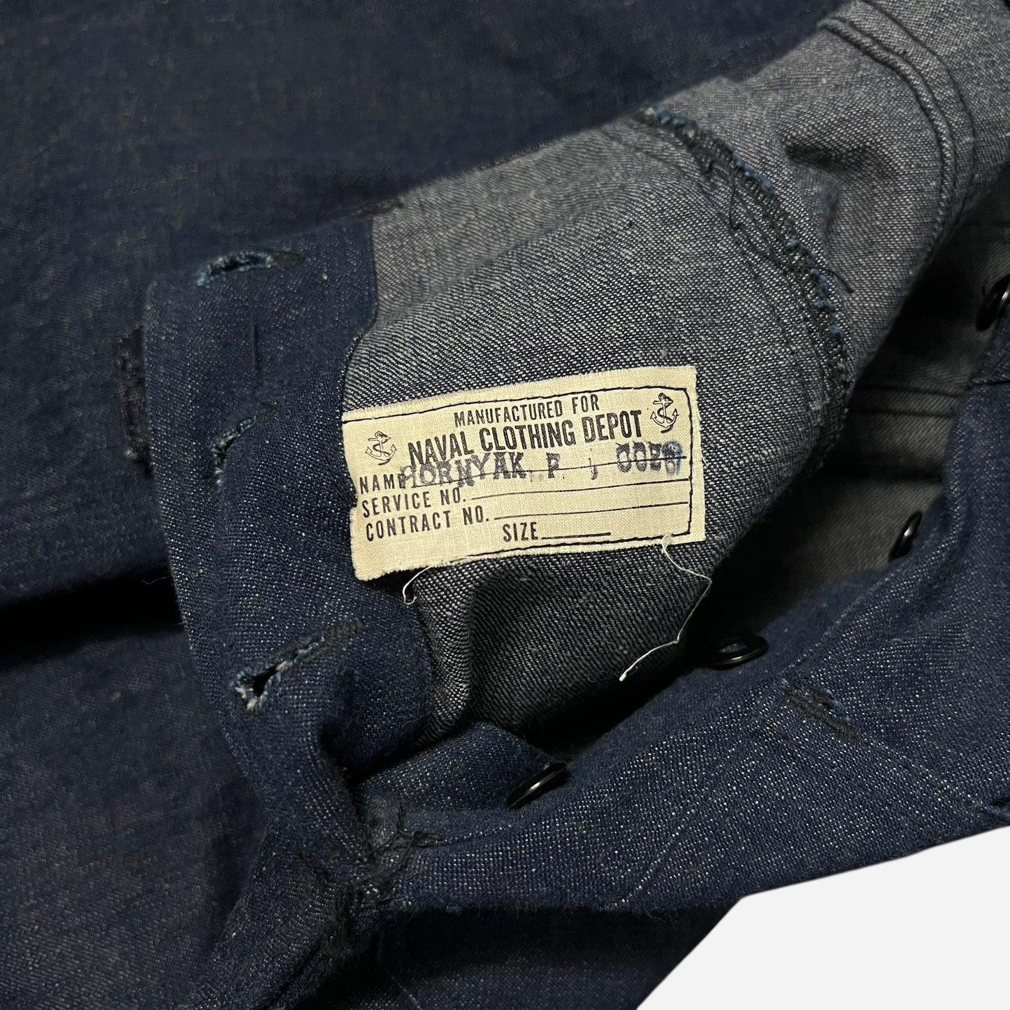 1940s WWII USN WAVES women’s no wash buckle back jeans (26w)