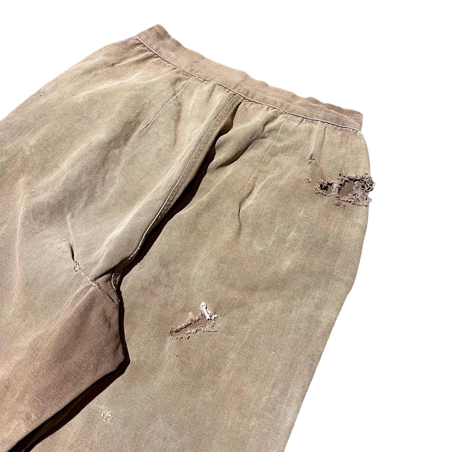 1930s Women’s side button canvas work pants (25w)