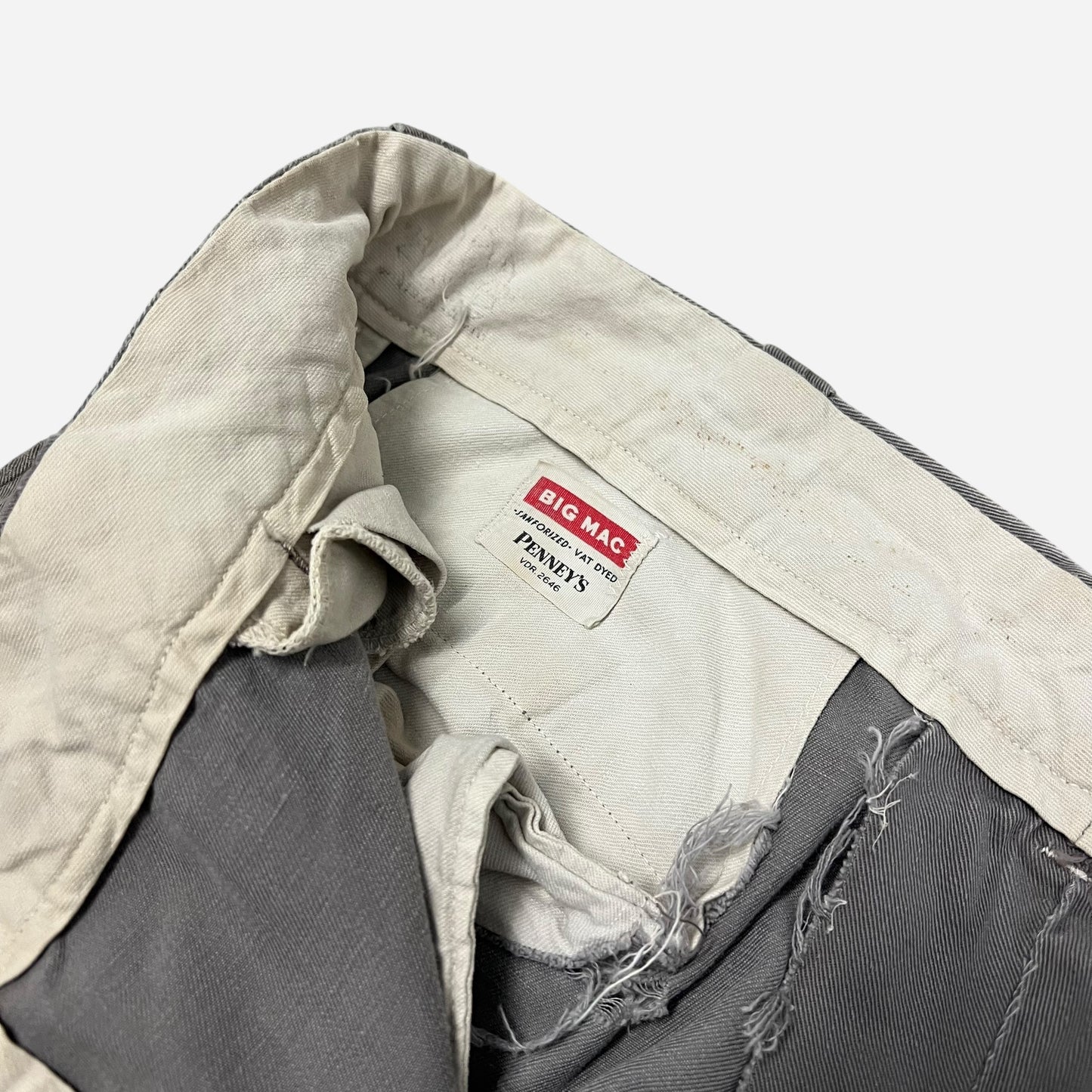 1960s Big Mac repaired gray chinos (33w)