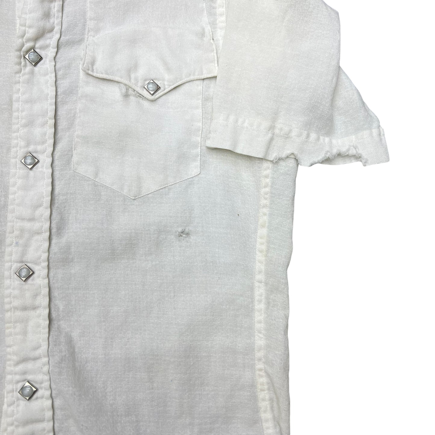 1950s Levi’s white cotton pearl snap shirt (S)