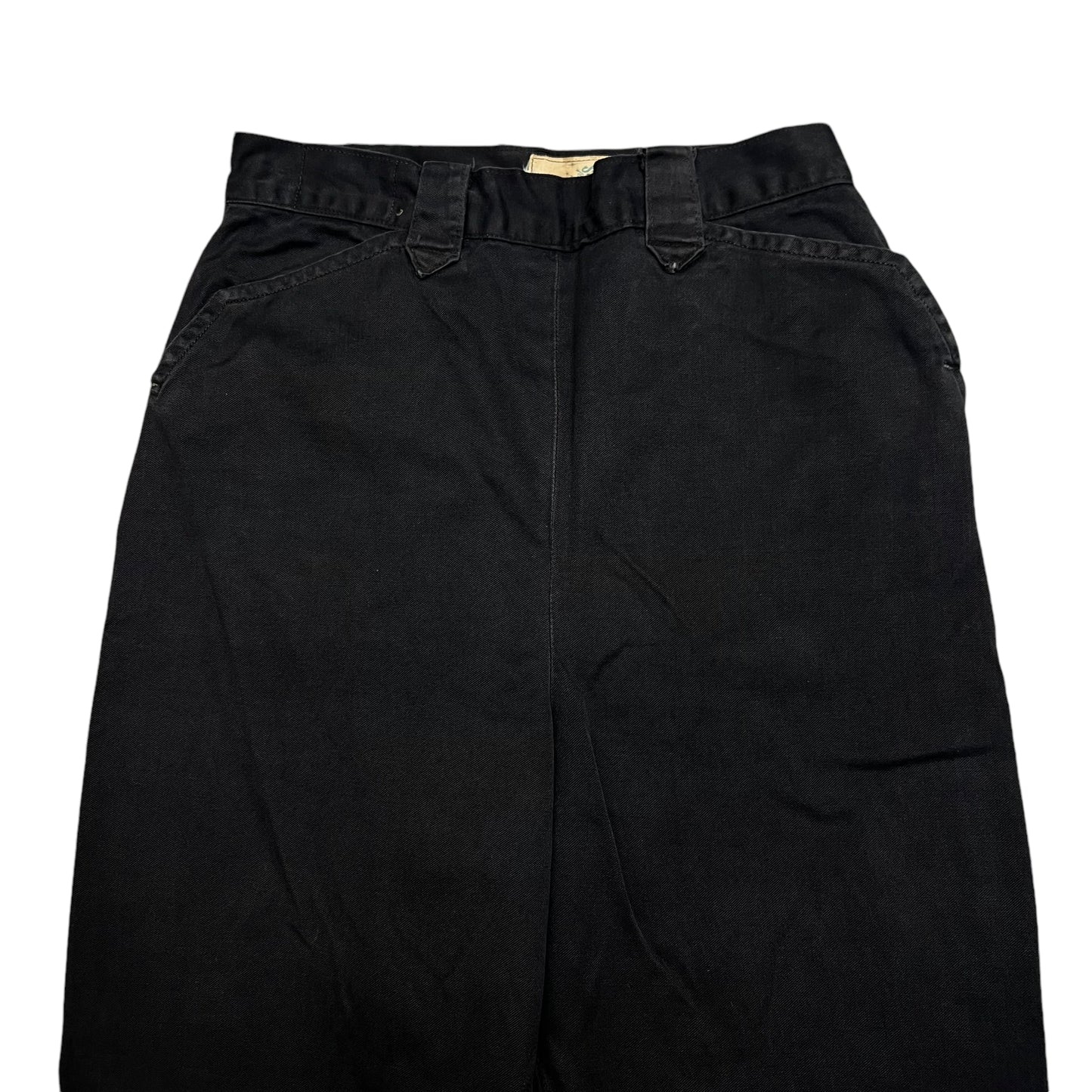 1950s Levi’s women’s black pearl snap cotton side zips (24w)
