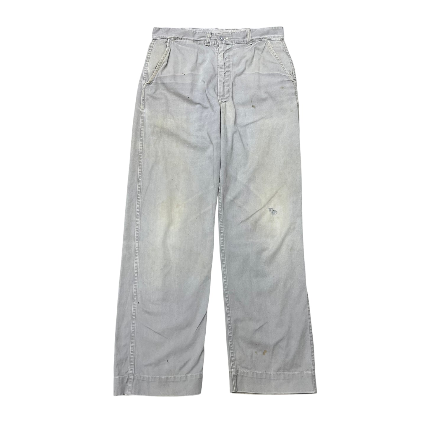 1950s Grey sail cloth work pants (30w)