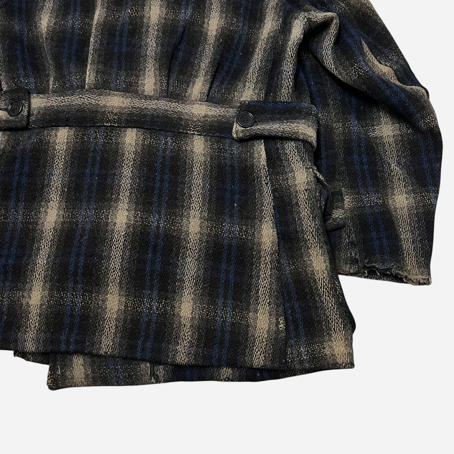 1940s Wearwell double breasted belted mackinaw wool coat (L)