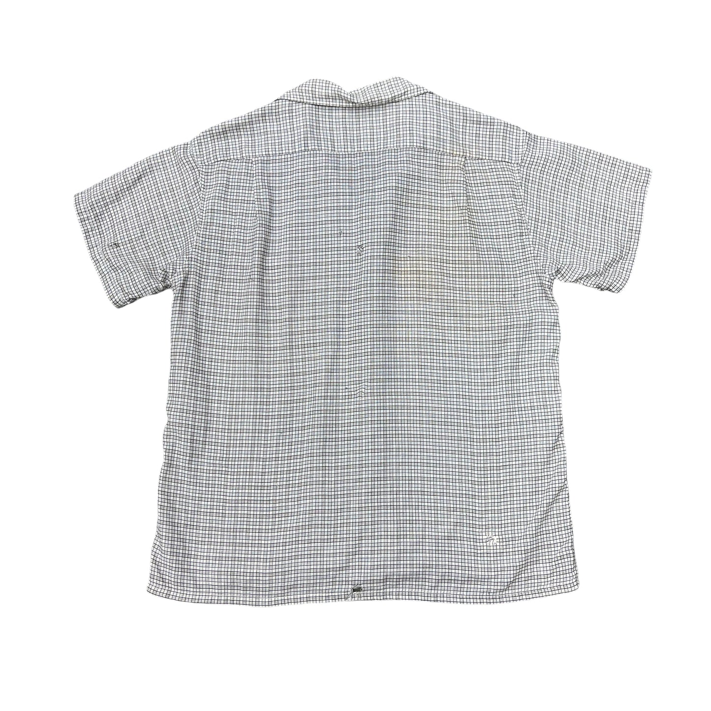 1960s Archdale grid pattern cotton loop collar shirt (L)
