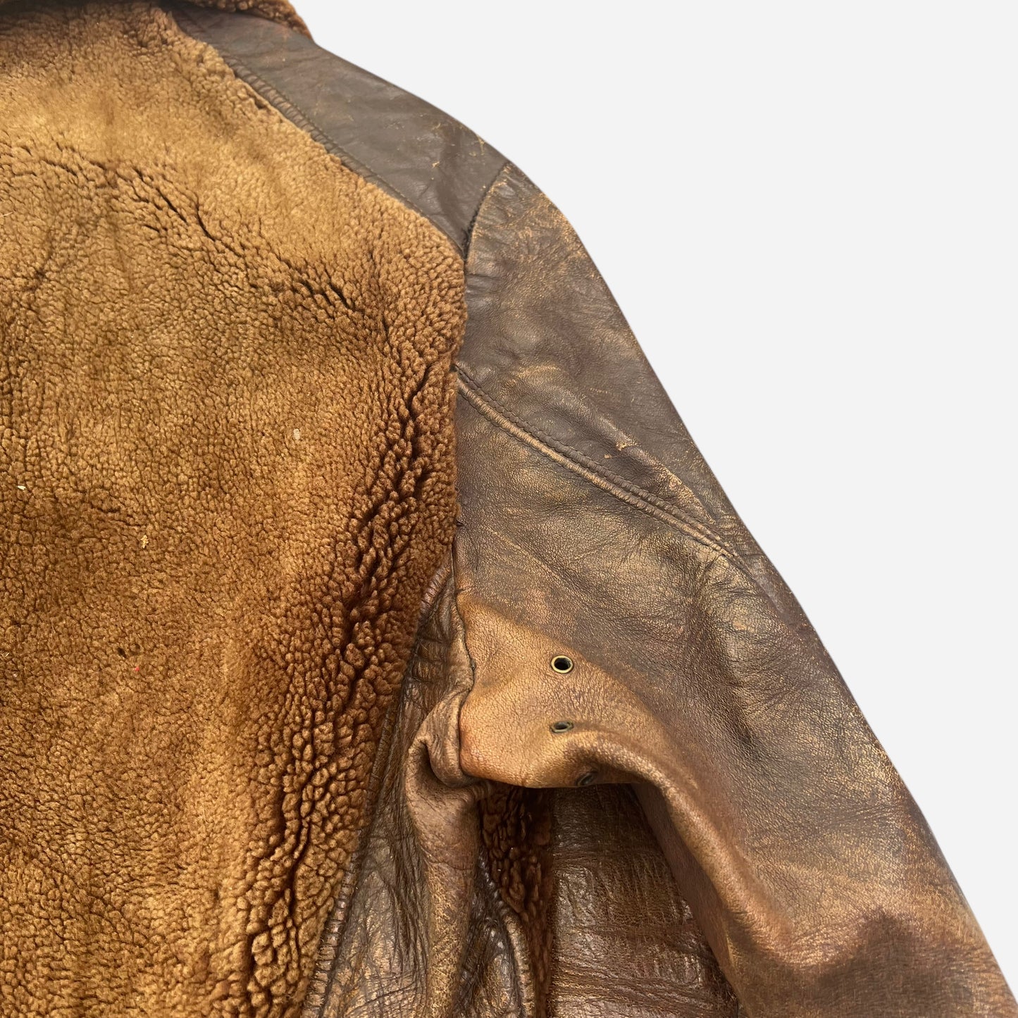 1930s Brown grizzly leather jacket (M)