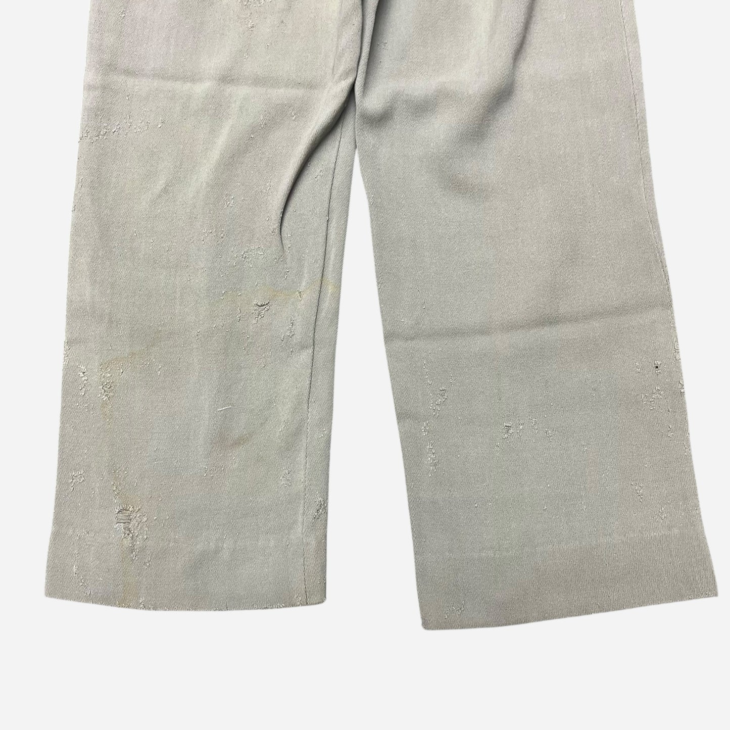 1940s Gray pleated whipcord work pants (28w)